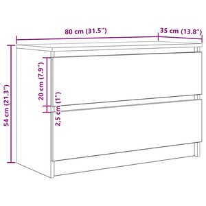 Weißer TV-Schrank 80 cm