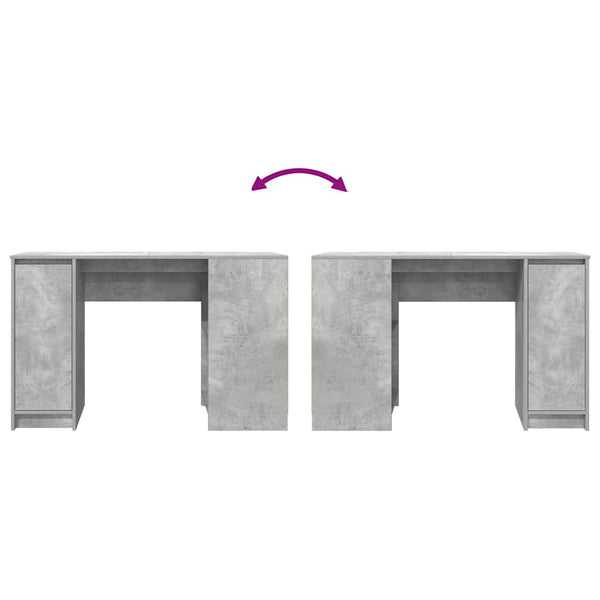 vidaXL Desk Concrete Gray 120x42x76 cm Engineered Wood