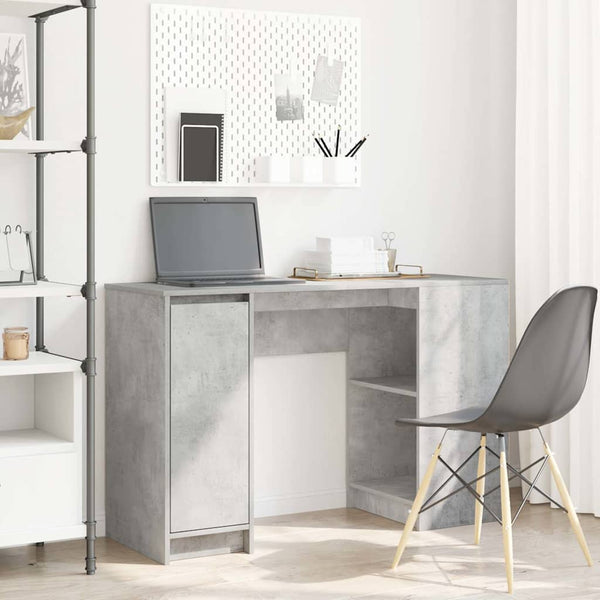 vidaXL Desk Concrete Gray 120x42x76 cm Engineered Wood