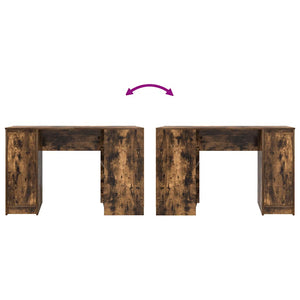 vidaXL Bureau chêne fumé 120x42x76 cm Bois d'ingénierie
