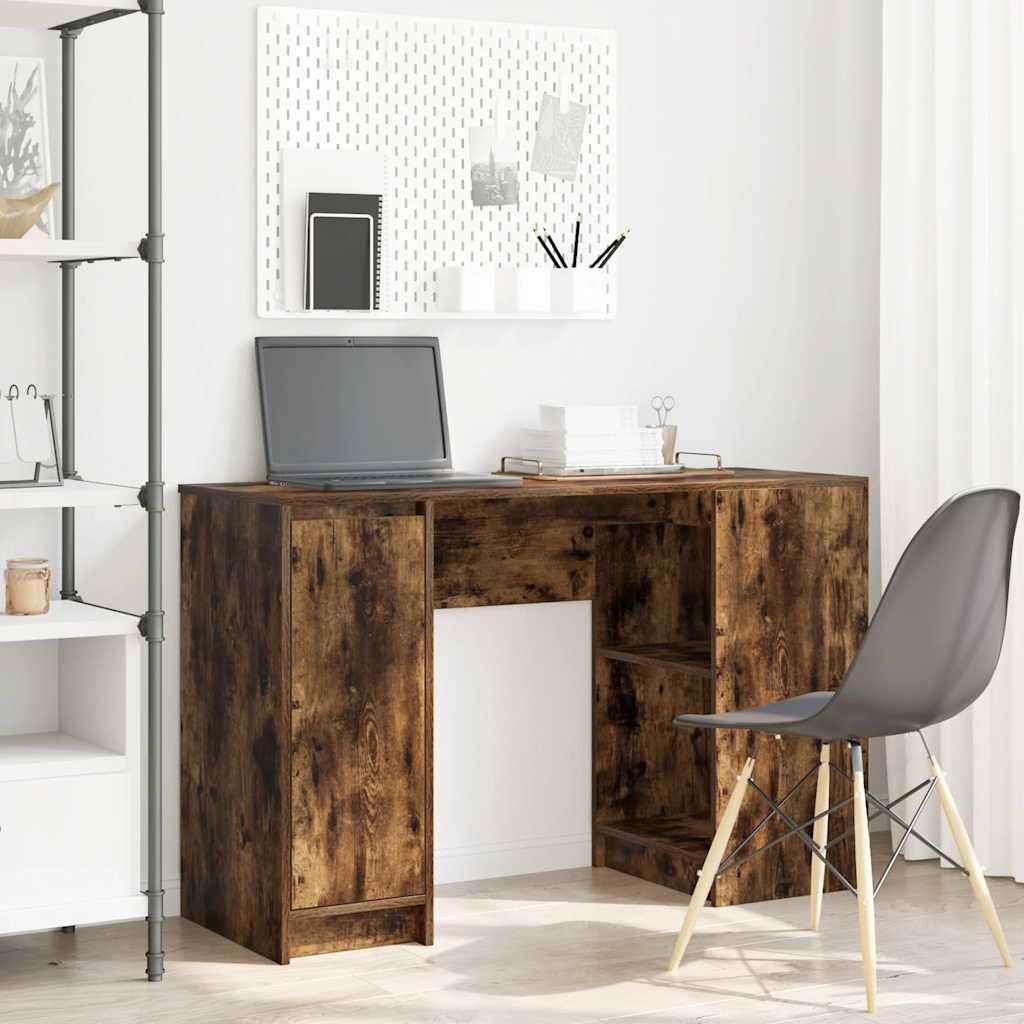 vidaXL Bureau chêne fumé 120x42x76 cm Bois d'ingénierie