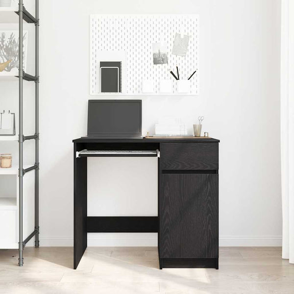 Schreibtisch Schwarz Eichenoptik 86 cm