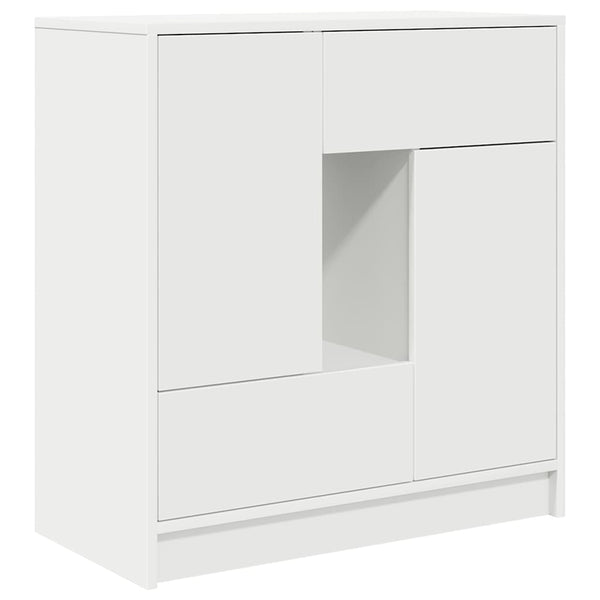 Weißes Sideboard mit Schubladen, 70,5 cm