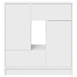 Weißes Sideboard mit Schubladen, 70,5 cm