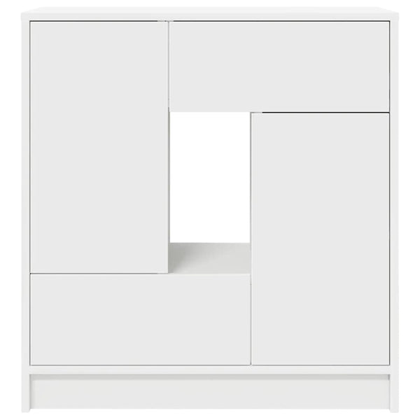 Weißes Sideboard mit Schubladen, 70,5 cm