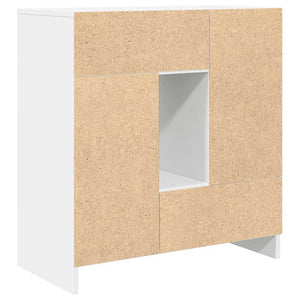 Weißes Sideboard mit Schubladen, 70,5 cm
