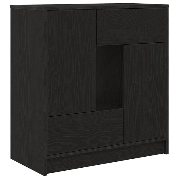 Schwarzes Sideboard Eichen-Optik mit Schubladen