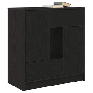 Schwarzes Sideboard Eichen-Optik mit Schubladen