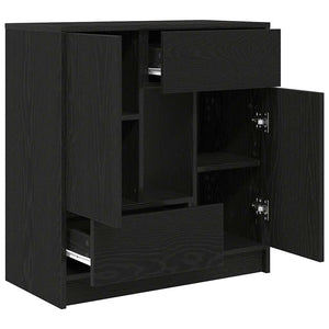 Schwarzes Sideboard Eichen-Optik mit Schubladen