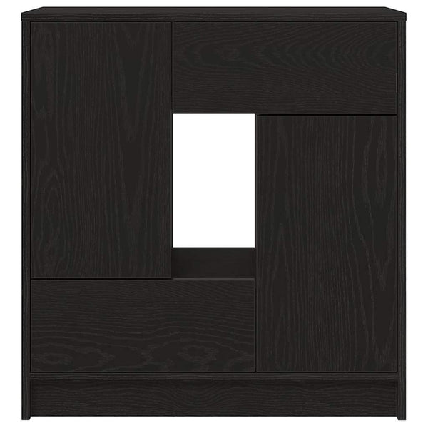 Schwarzes Sideboard Eichen-Optik mit Schubladen