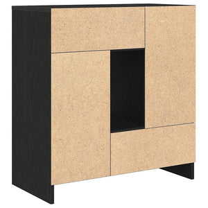 Schwarzes Sideboard Eichen-Optik mit Schubladen