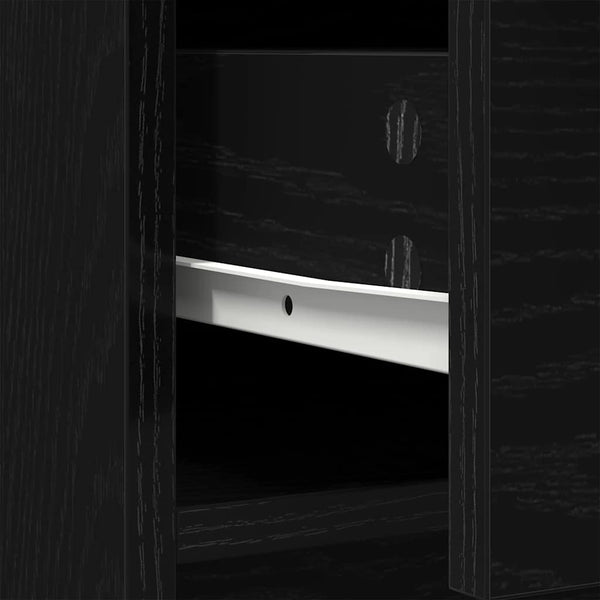 Schwarzes Sideboard Eichen-Optik mit Schubladen