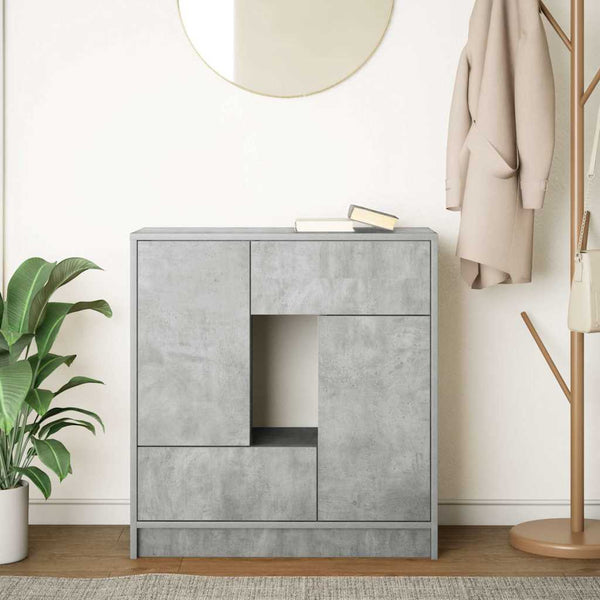 Betongraues Sideboard mit Schubladen