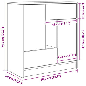 Graues Sideboard Sonoma mit Schubladen
