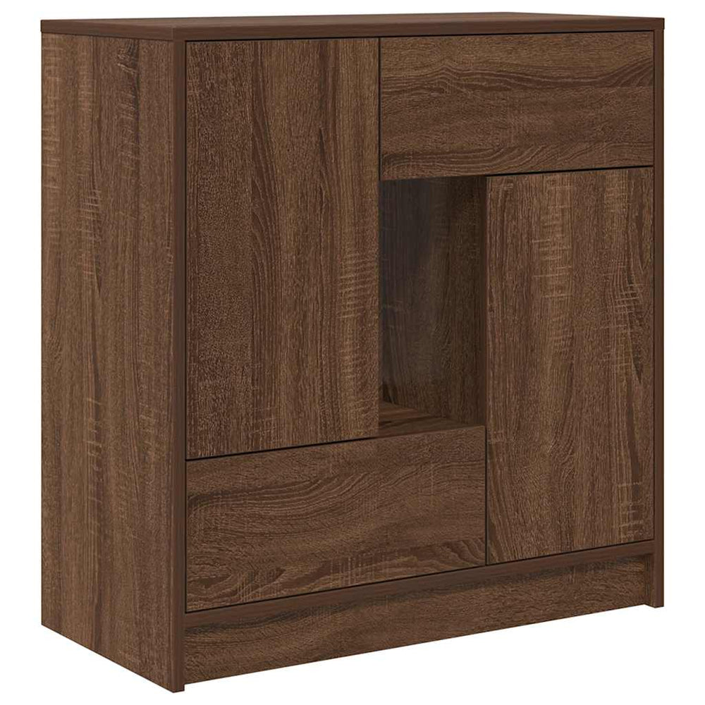 vidaXL Sideboard with Drawers and Doors Brown Oak Look
