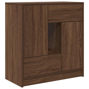 Sideboard Braun Eichen-Optik mit Schubladen
