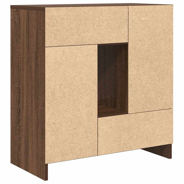 Sideboard Braun Eichen-Optik mit Schubladen