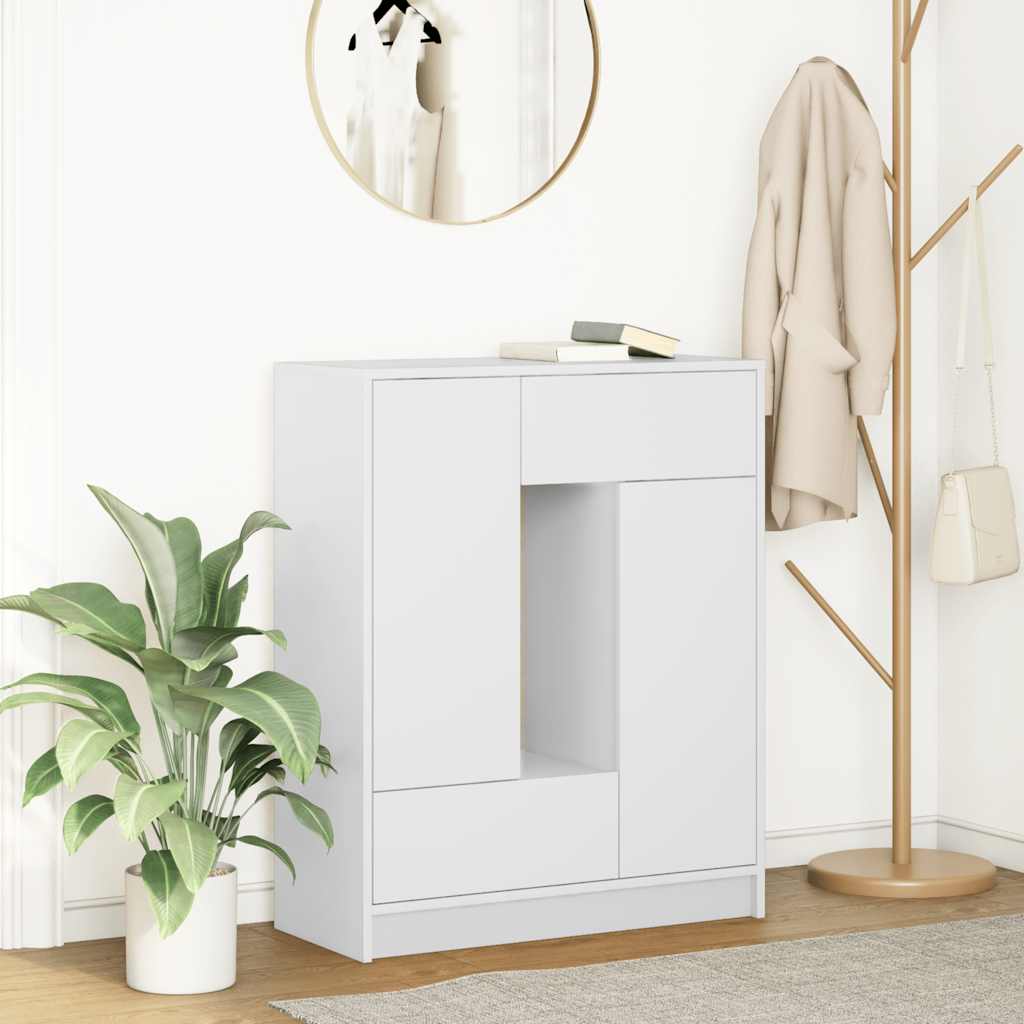Weißes Sideboard mit Schubladen 73x31x90 cm