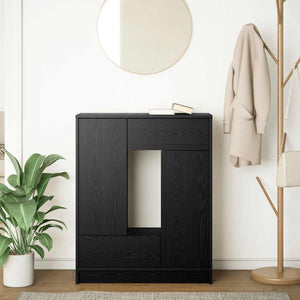vidaXL Buffet avec tiroirs et portes aspect chêne noir 73x31x90 cm