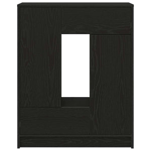 vidaXL Buffet avec tiroirs et portes aspect chêne noir 73x31x90 cm