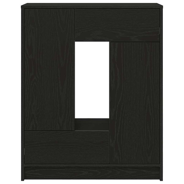 vidaXL Buffet avec tiroirs et portes aspect chêne noir 73x31x90 cm