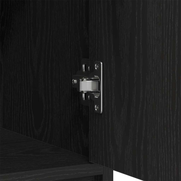 vidaXL Buffet avec tiroirs et portes aspect chêne noir 73x31x90 cm
