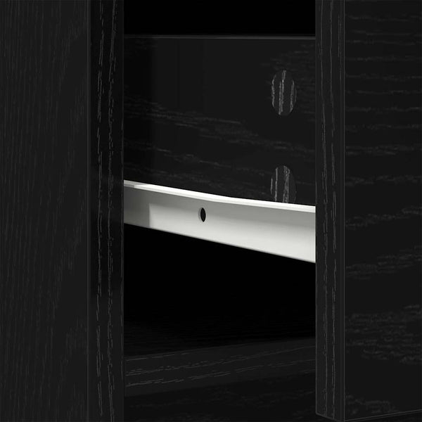 vidaXL Buffet avec tiroirs et portes aspect chêne noir 73x31x90 cm