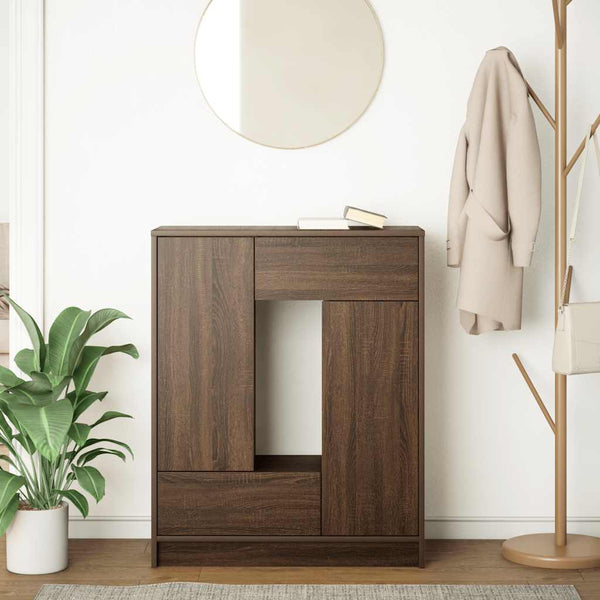 Sideboard Braun Eichen-Optik 73x31x90 cm