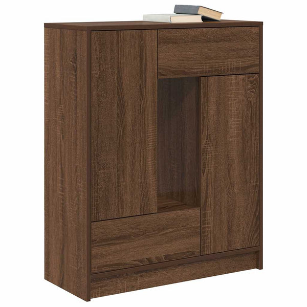 Sideboard Braun Eichen-Optik 73x31x90 cm