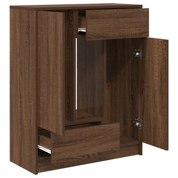 Sideboard Braun Eichen-Optik 73x31x90 cm