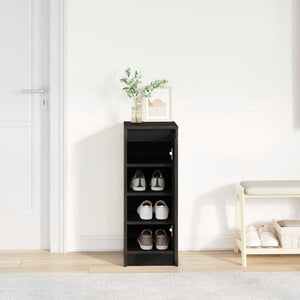 Schuhschrank Schwarz Eichenoptik