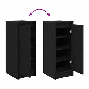 Schuhschrank Schwarz Eichenoptik