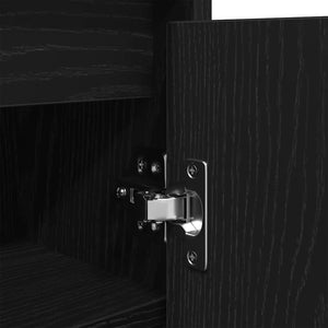 Schuhschrank Schwarz Eichenoptik