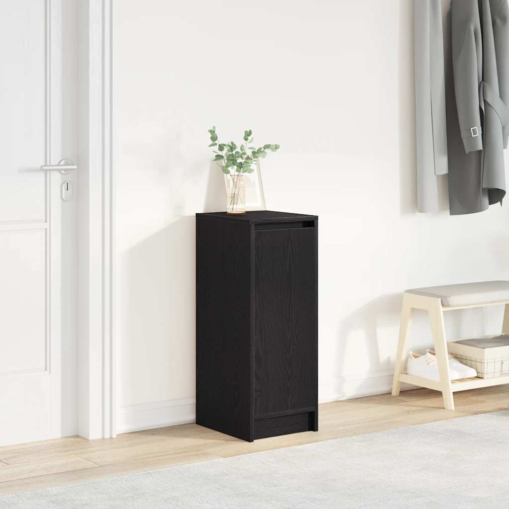 Schuhschrank Schwarz Eichenoptik