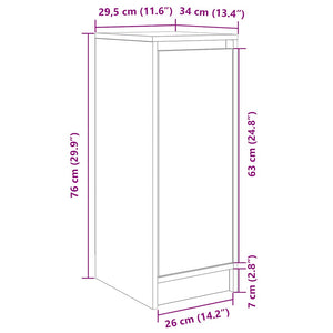 Schuhschrank Betongrau Holzwerkstoff 76 cm