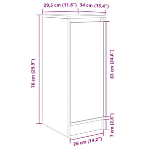 Schuhschrank Räuchereiche 76cm