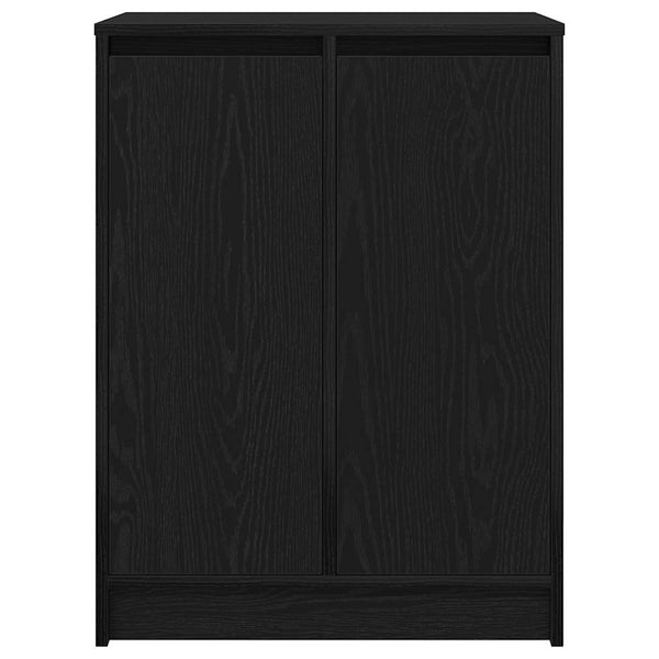 Schuhschrank Schwarz Eichen-Optik 57x34x76 cm
