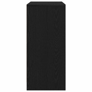 Schuhschrank Schwarz Eichen-Optik 57x34x76 cm