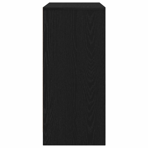 Schuhschrank Schwarz Eichen-Optik 57x34x76 cm
