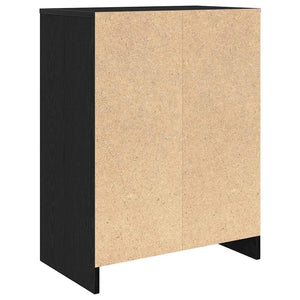 Schuhschrank Schwarz Eichen-Optik 57x34x76 cm