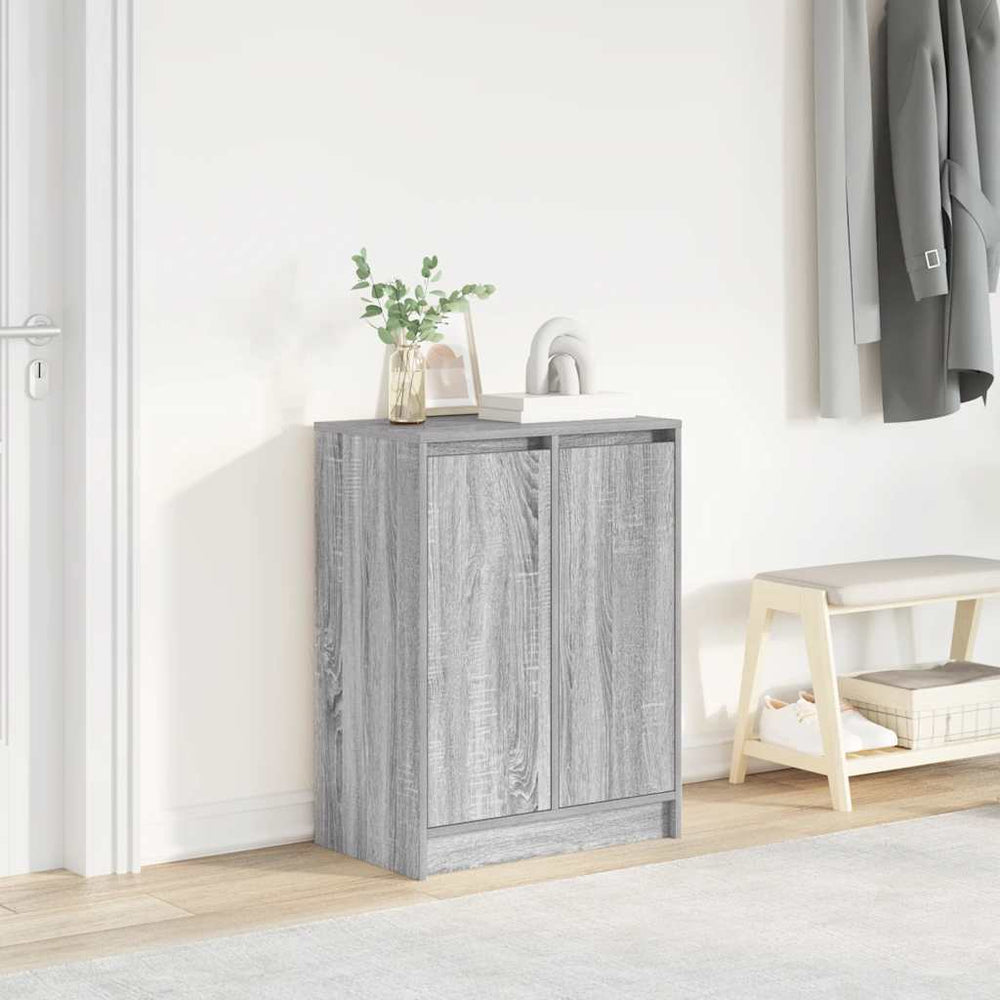 Schuhschrank Grau Sonoma 57x34x76 cm