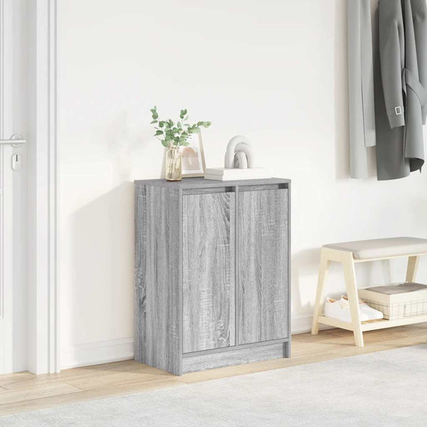 Schuhschrank Grau Sonoma 57x34x76 cm