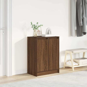 Schuhregal Braun Eichen-Optik 57x34x76 cm