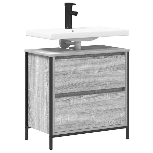 Waschbeckenunterschrank Grau Sonoma 60cm