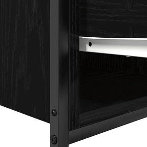 Waschbeckenunterschrank Schwarz Eichen-Optik