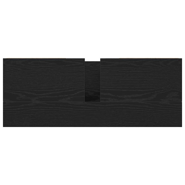 Waschbeckenunterschrank Schwarz Eichen-Optik