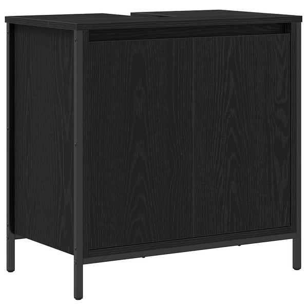 Schwarzer Waschbeckenunterschrank 60 cm