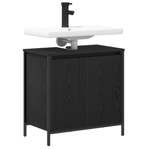 Schwarzer Waschbeckenunterschrank 60 cm