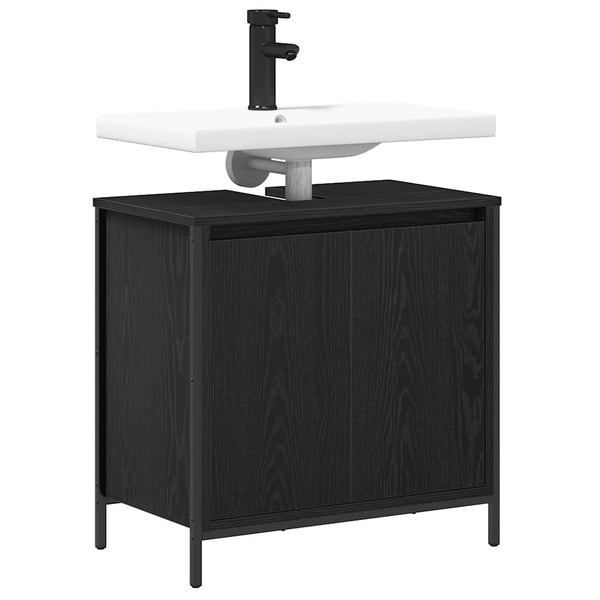 Schwarzer Waschbeckenunterschrank 60 cm