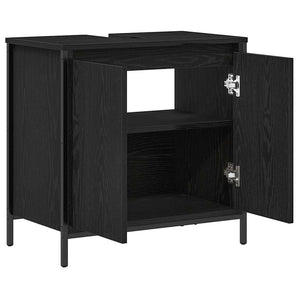 Schwarzer Waschbeckenunterschrank 60 cm